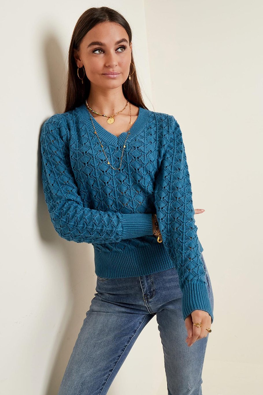 Pull pointelle Orange S/M Image3